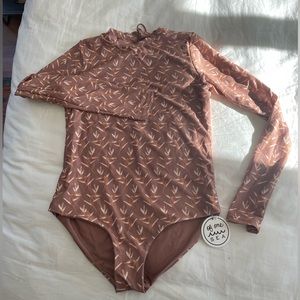 Of one sea women’s long sleeve zip up swim one piece